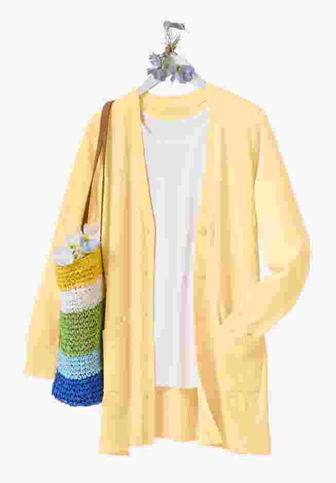 Perfect Longer-Length Cotton Cardigan image number 3