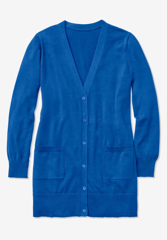 Perfect Longer-Length Cotton Cardigan image number 3