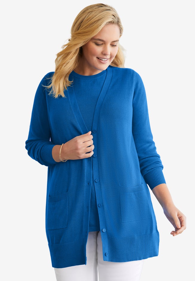 Perfect Longer-Length Cotton Cardigan image number 8