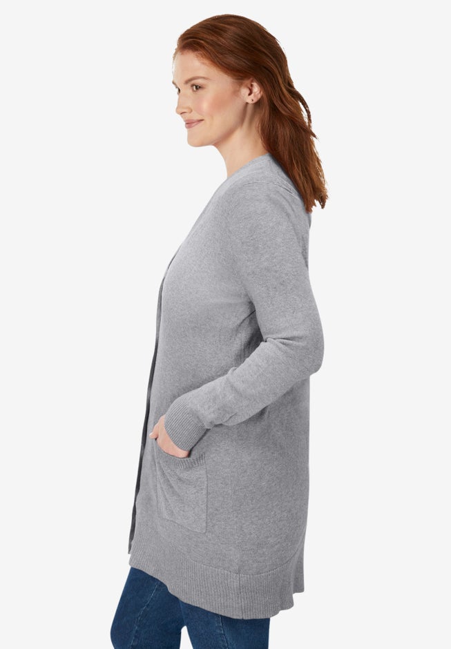 Perfect Longer-Length Cotton Cardigan image number 2