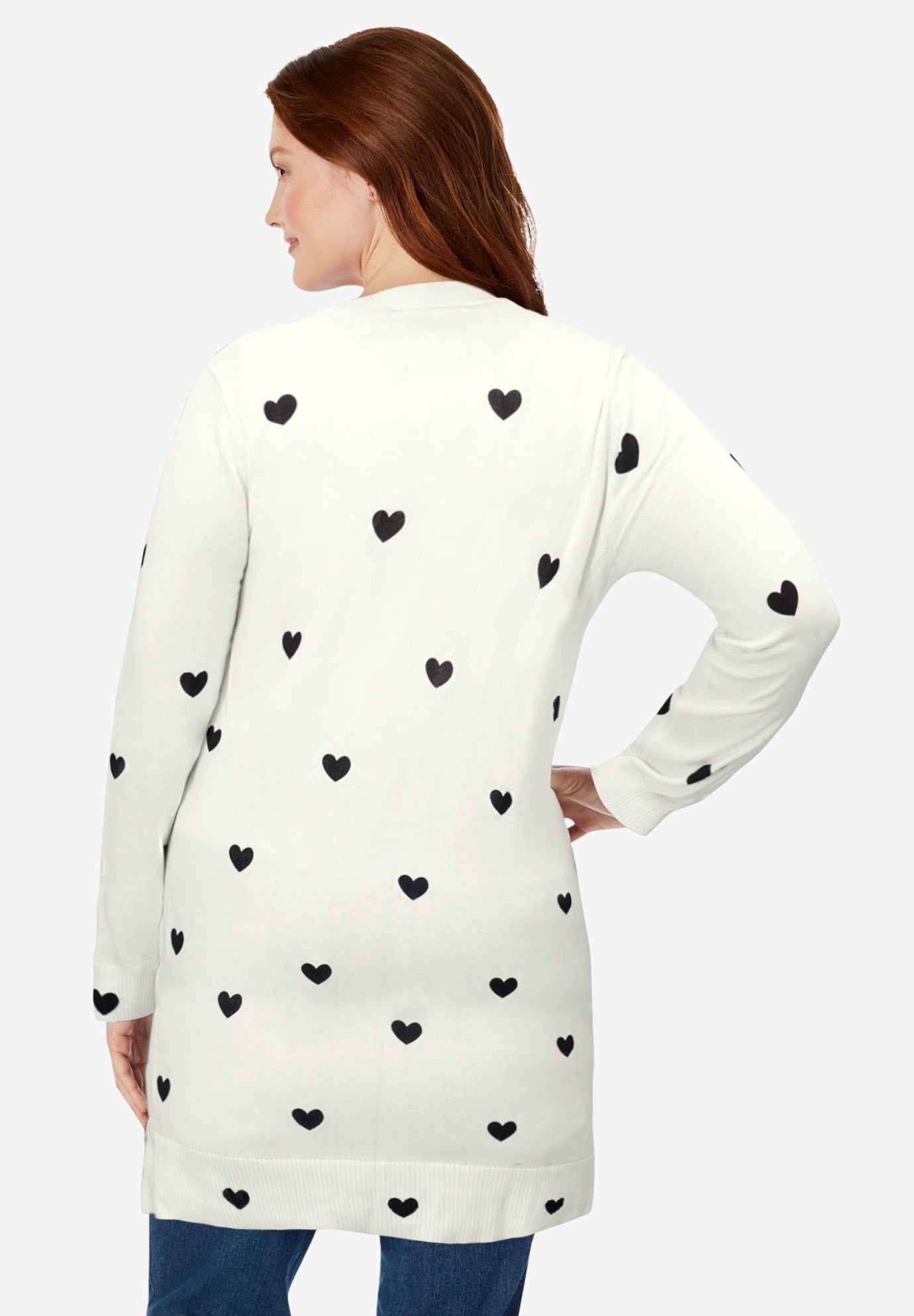 Perfect Longer-Length Cotton Cardigan Sweater image number 1