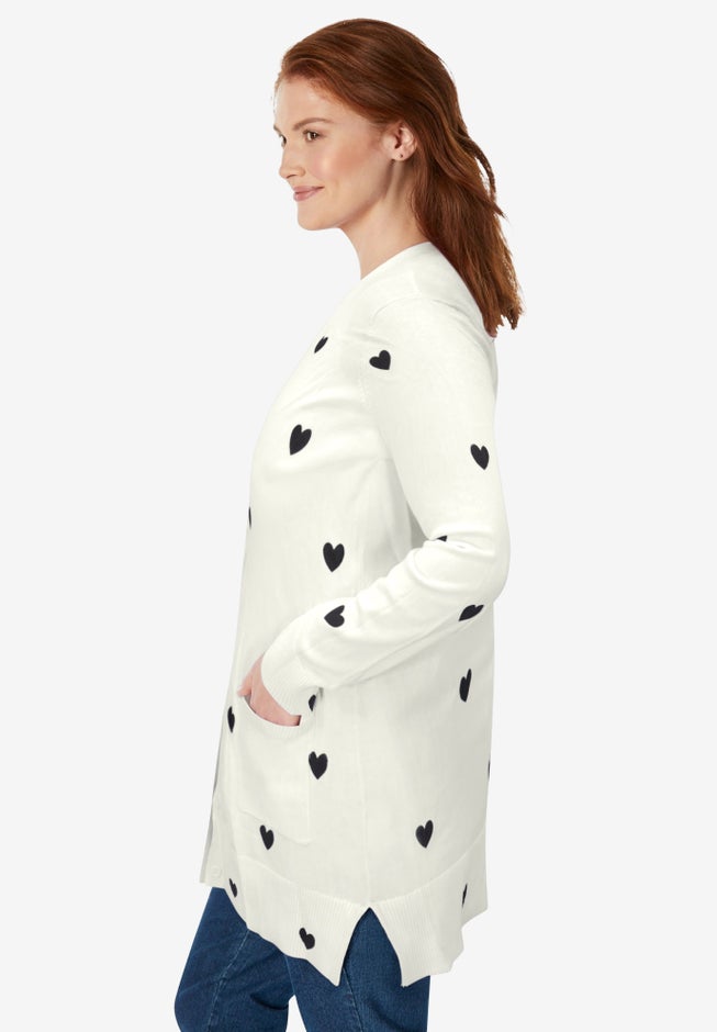 Perfect Longer-Length Cotton Cardigan Sweater image number 2