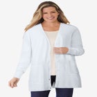 Perfect Longer-Length Cotton Cardigan Sweater image number null