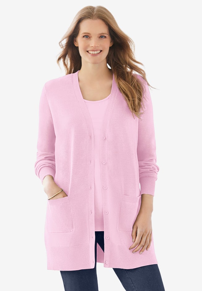 Perfect Longer-Length Cotton Cardigan image number 0