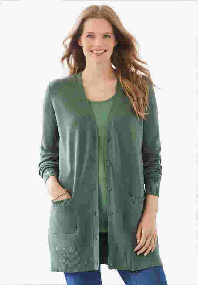 Perfect Longer-Length Cotton Cardigan image number 0