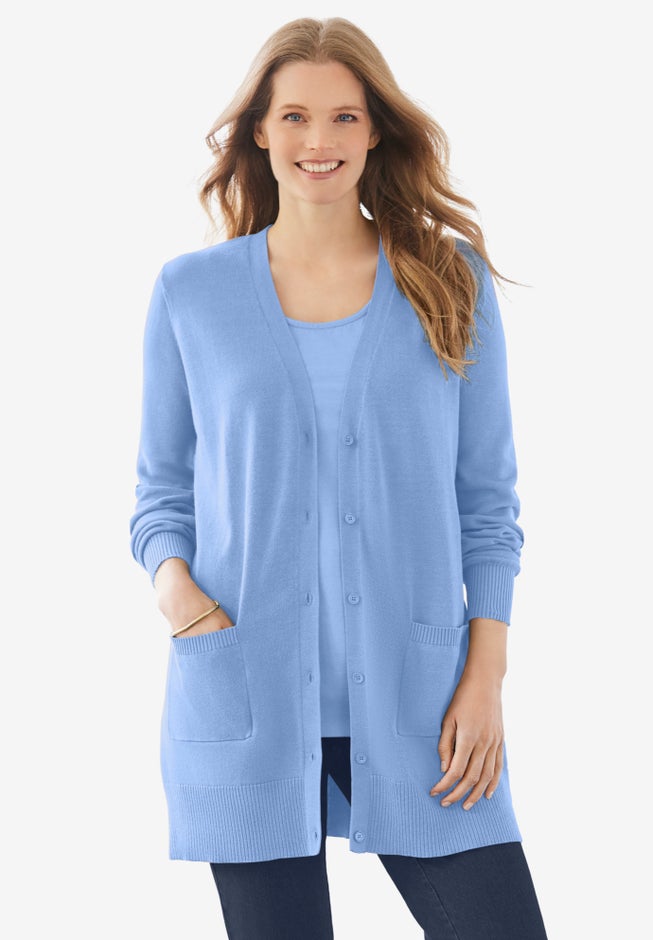 Perfect Longer-Length Cotton Cardigan image number 0