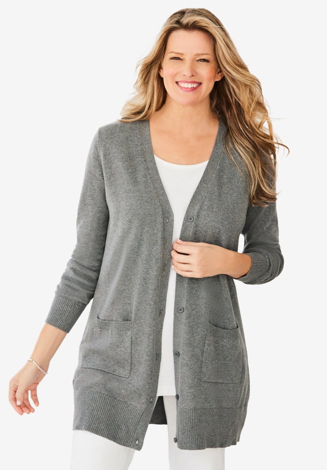 Perfect Longer-Length Cotton Cardigan image number 0