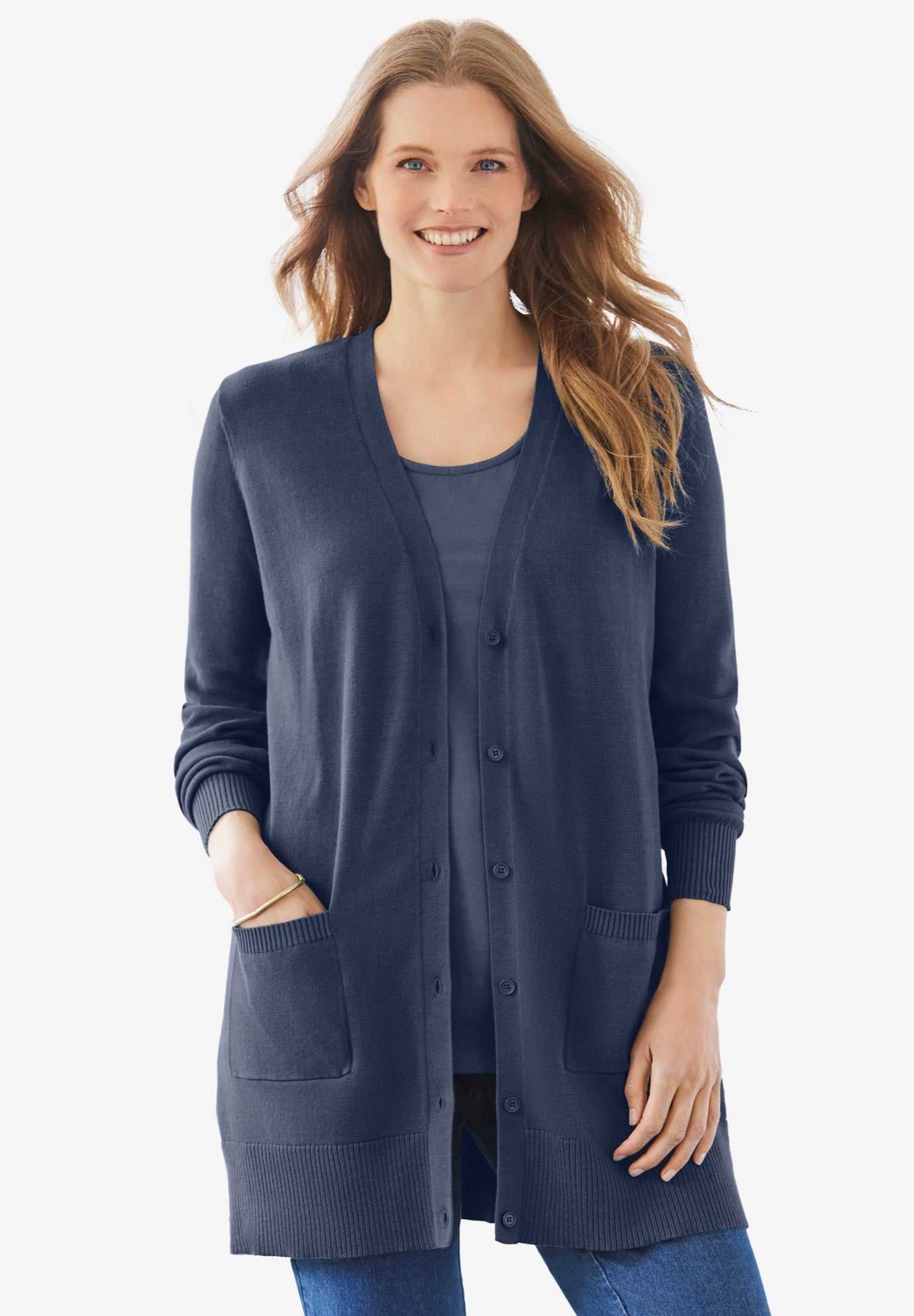 Perfect Longer-Length Cotton Cardigan image number 0