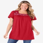 Embroidered Square Neck Tunic image number null