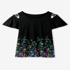 Lattice-Detail Cold-Shoulder Tee image number null