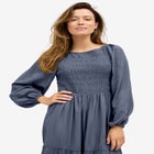 Smocked Bodice Tiered Midi Dress image number null