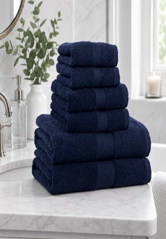 BH Studio 6-Piece Plush & Absorbent 100% Cotton Bath Towel Set
