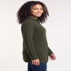 &frac14; Zip Sweater Tunic With Side Slits image number 2