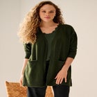 Long Open Cardigan With Pockets image number null
