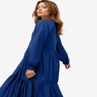 Henley Sheer Tiered Maxi Dress image number null