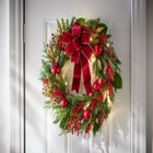 26" Pre-Lit Bordeaux Wreath image number null
