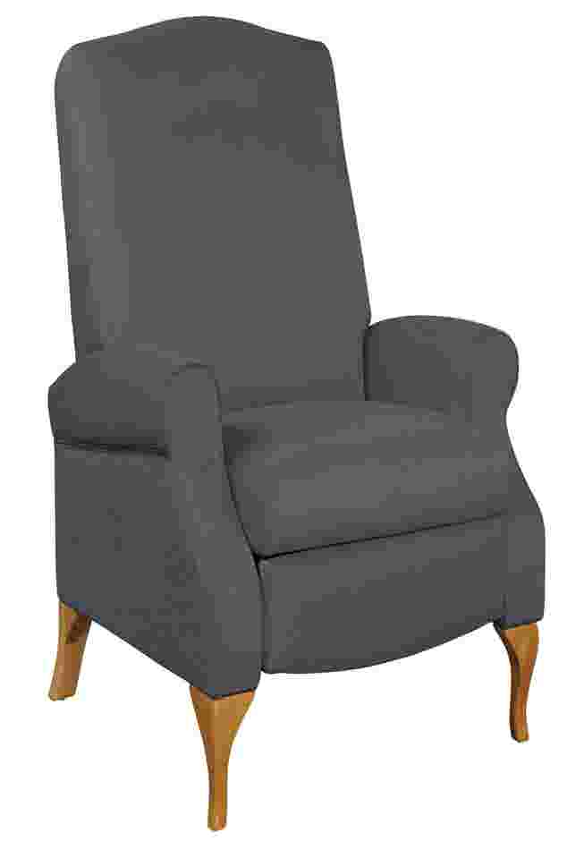 350 lbs. Weight Capacity Faux Suede Recliner image number 0