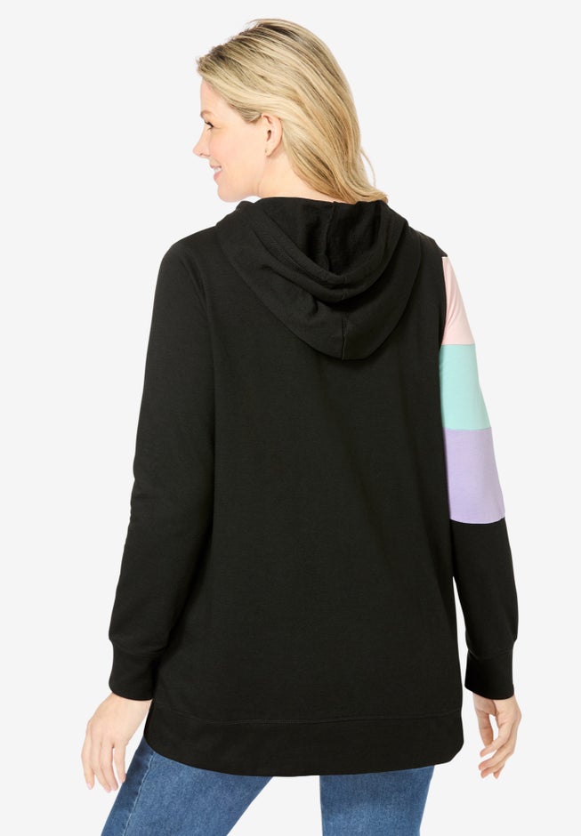 Color Block Hoodie Sweatshirt image number 1