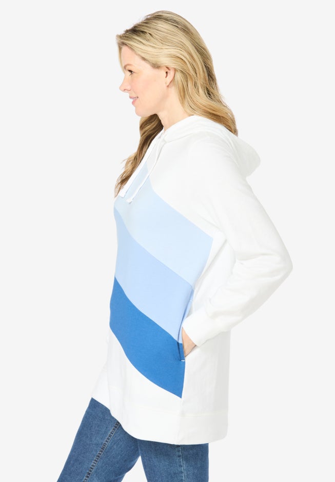 Color Block Hoodie Sweatshirt image number 2