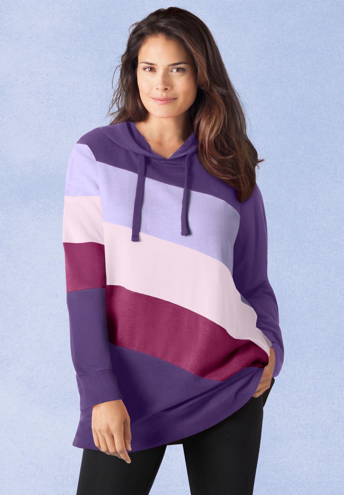 Color Block Hoodie Sweatshirt image number 0