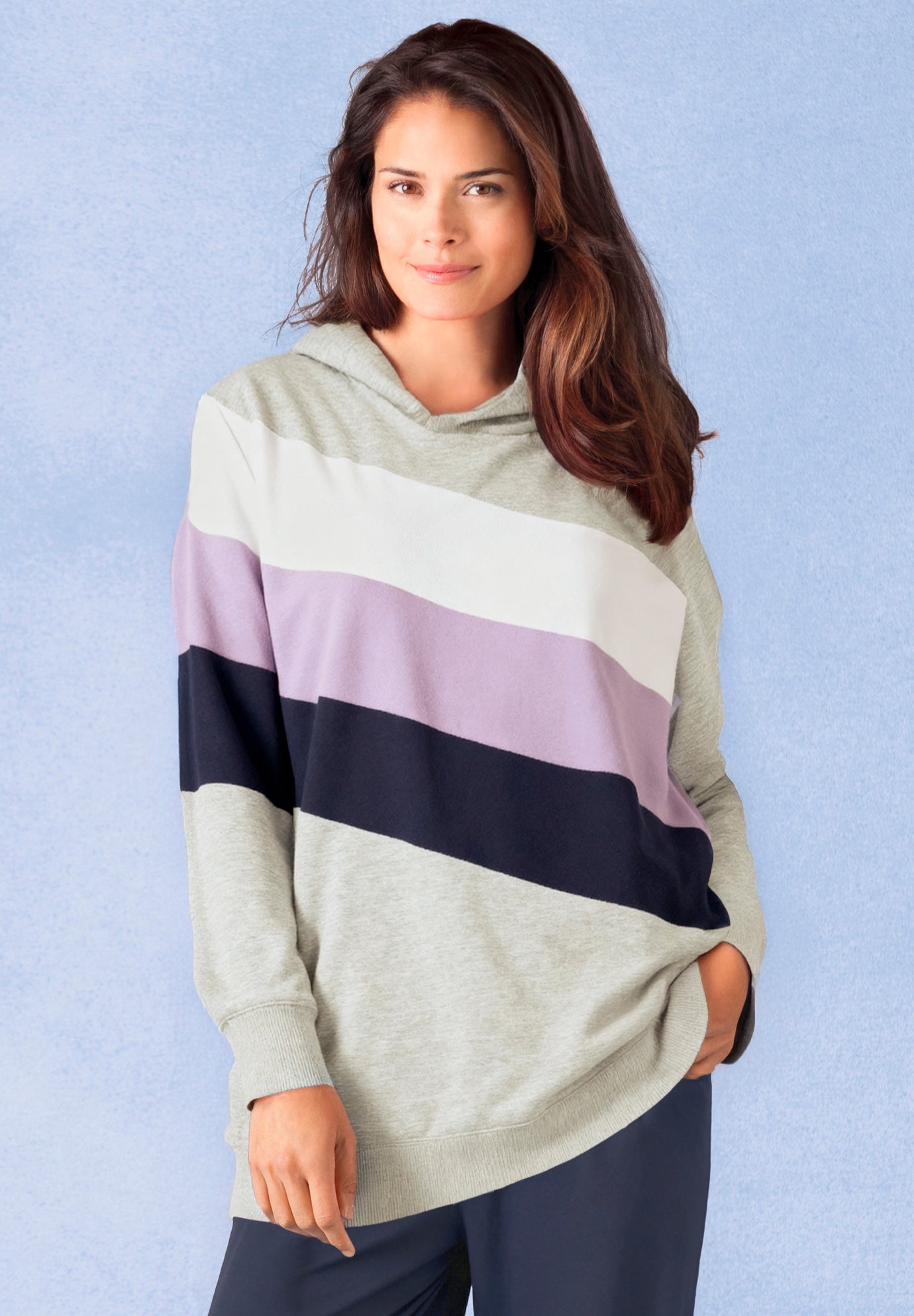 Color Block Hoodie Sweatshirt image number 0