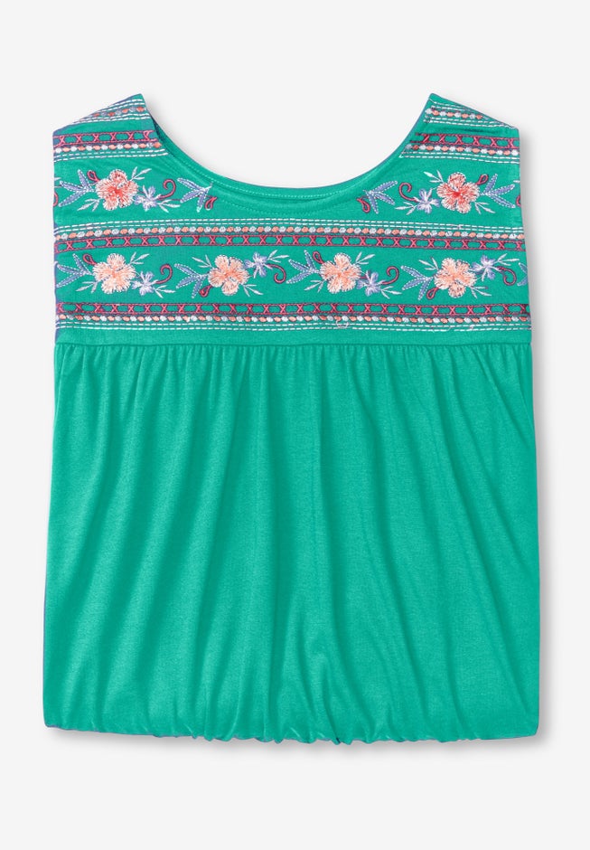 Embroidered Crewneck Tank image number 4