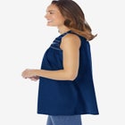 Embroidered Crewneck Tank image number null