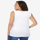 Embroidered Crewneck Tank image number null