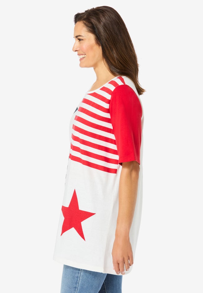 Graphic Print Scoop Neck Tunic image number 2