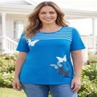 Graphic Print Scoop Neck Tunic image number null