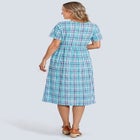 Short-Sleeve Seersucker Dress image number null