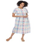 Short-Sleeve Seersucker Dress image number null