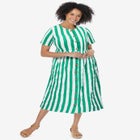 Short-Sleeve Seersucker Dress image number null