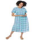 Short-Sleeve Seersucker Dress image number null