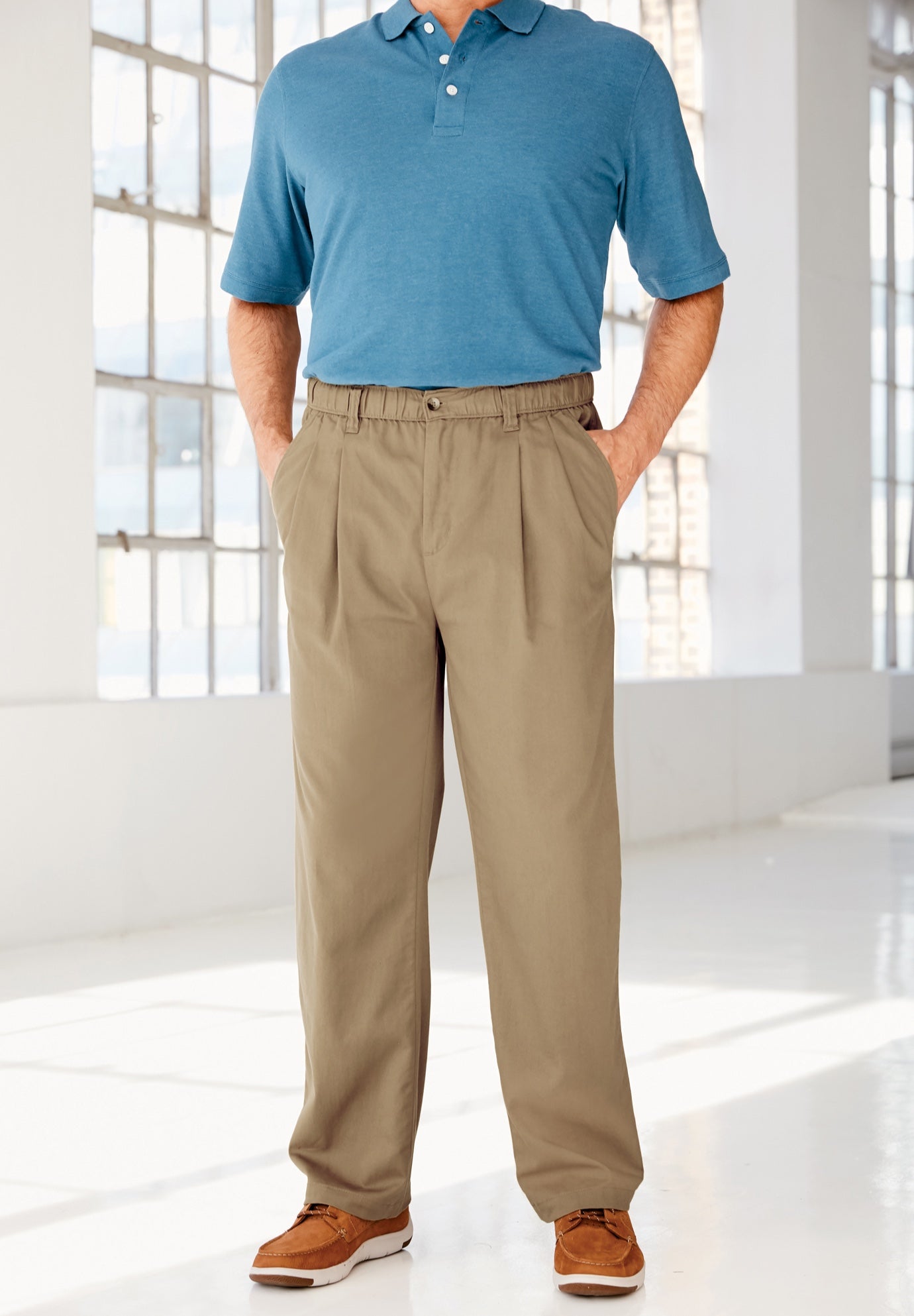 Knockarounds&reg; Full-Elastic Waist Pleated Pants image number 3