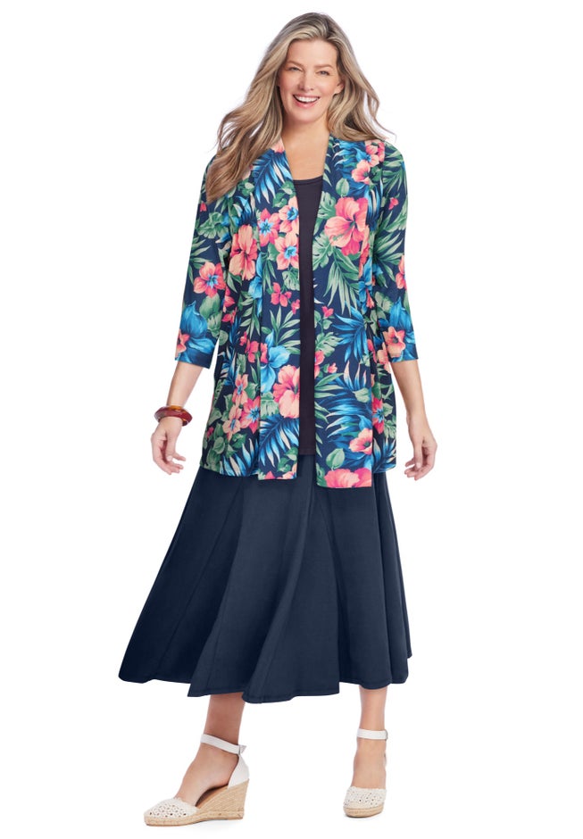 Wide Elastic Waist Skirt image number 5