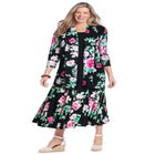 Wide Elastic Waist Skirt image number null