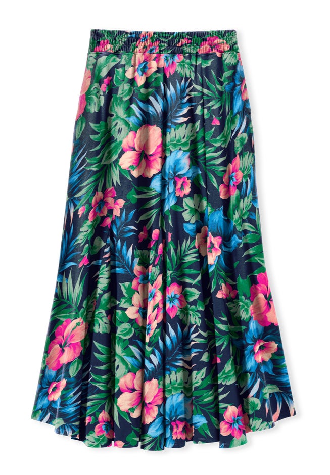 Wide Elastic Waist Skirt image number 1