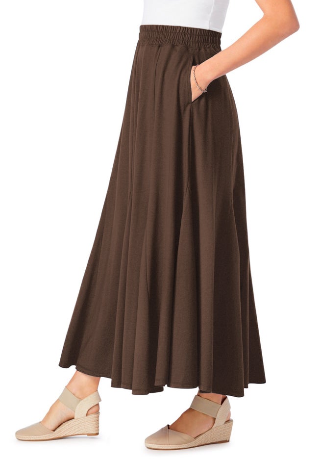 Wide Elastic Waist Skirt image number 2