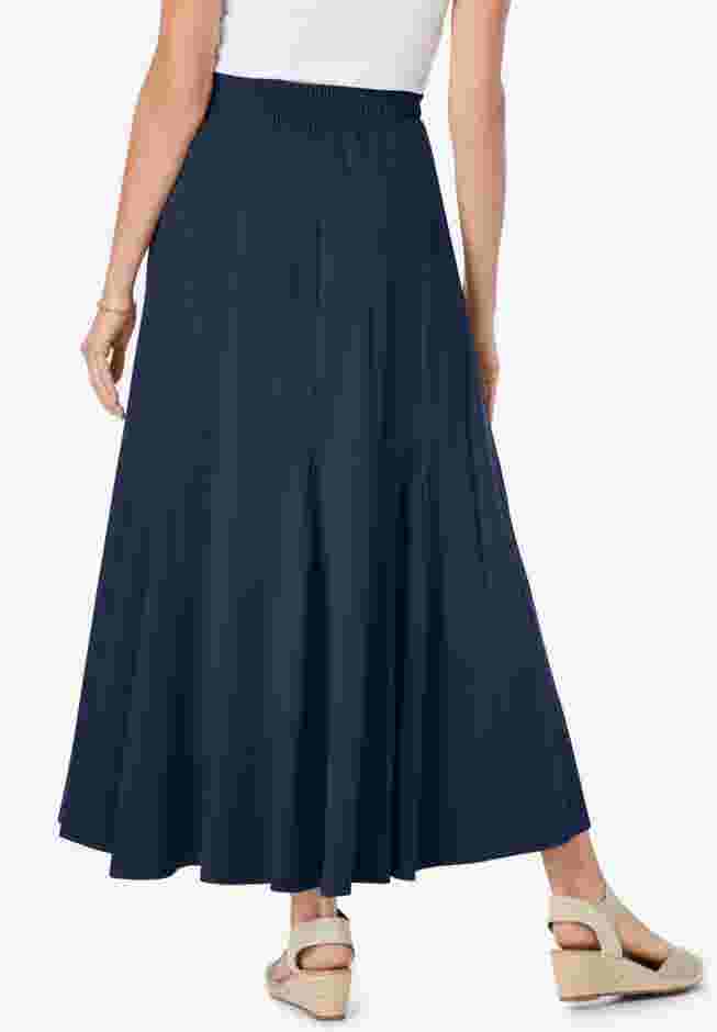 Wide Elastic Waist Skirt image number 1