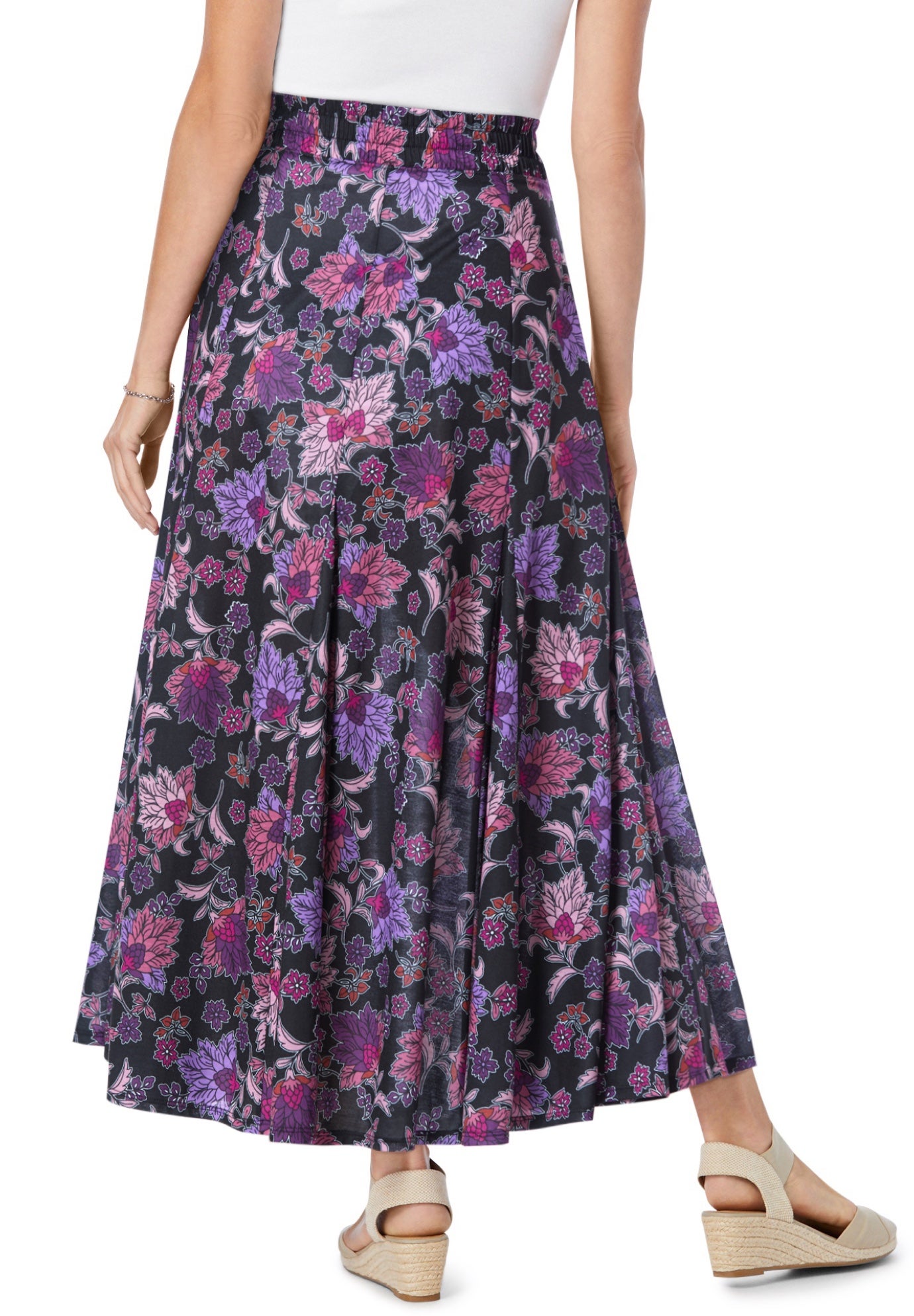 Wide Elastic Waist Skirt image number 1