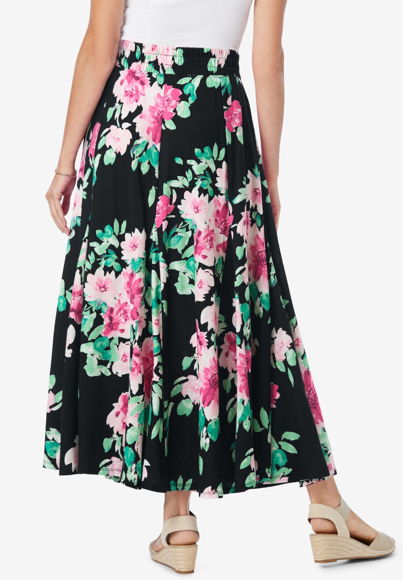 Wide Elastic Waist Skirt image number 2