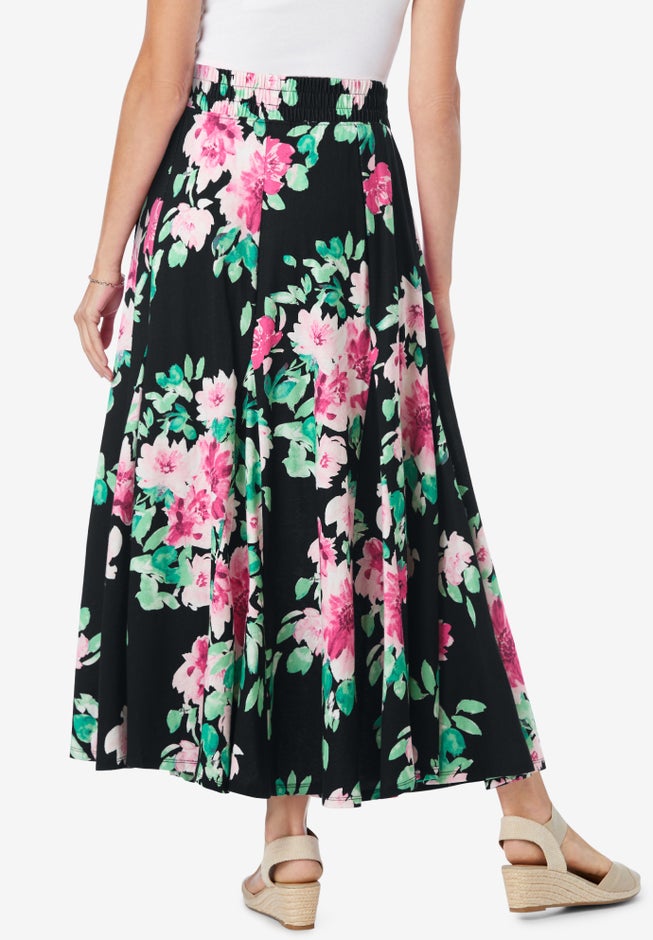 Wide Elastic Waist Skirt image number 2