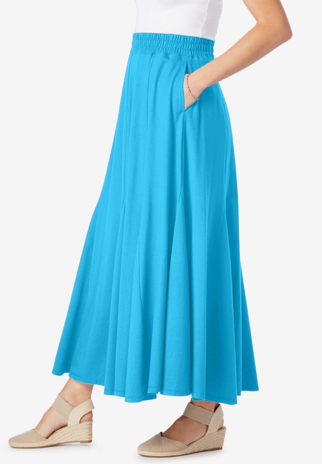 Wide Elastic Waist Skirt image number 3