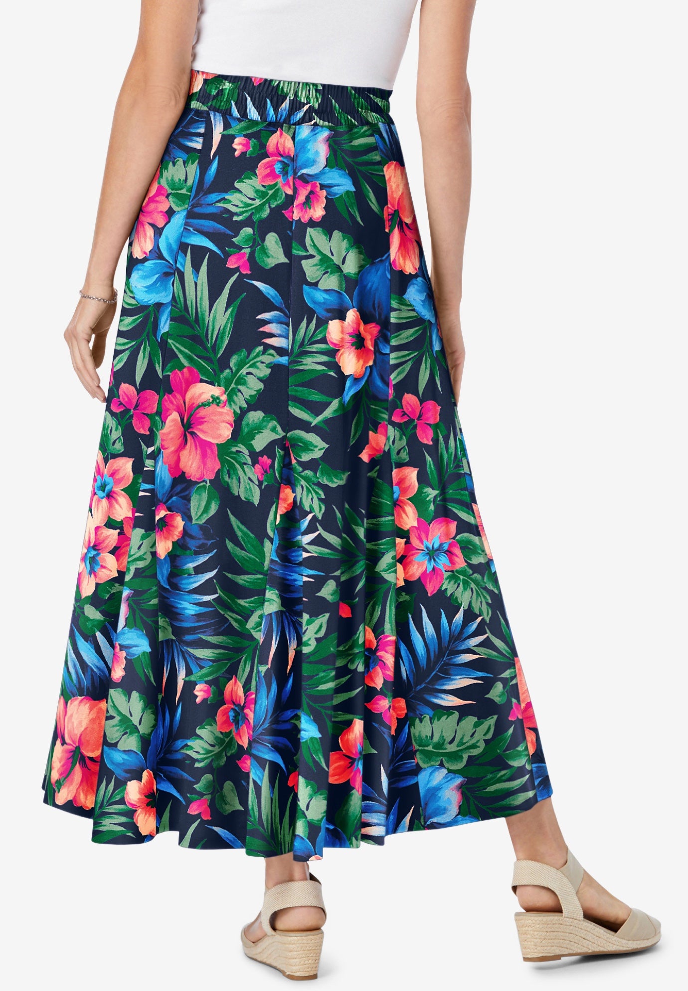 Wide Elastic Waist Skirt image number 3