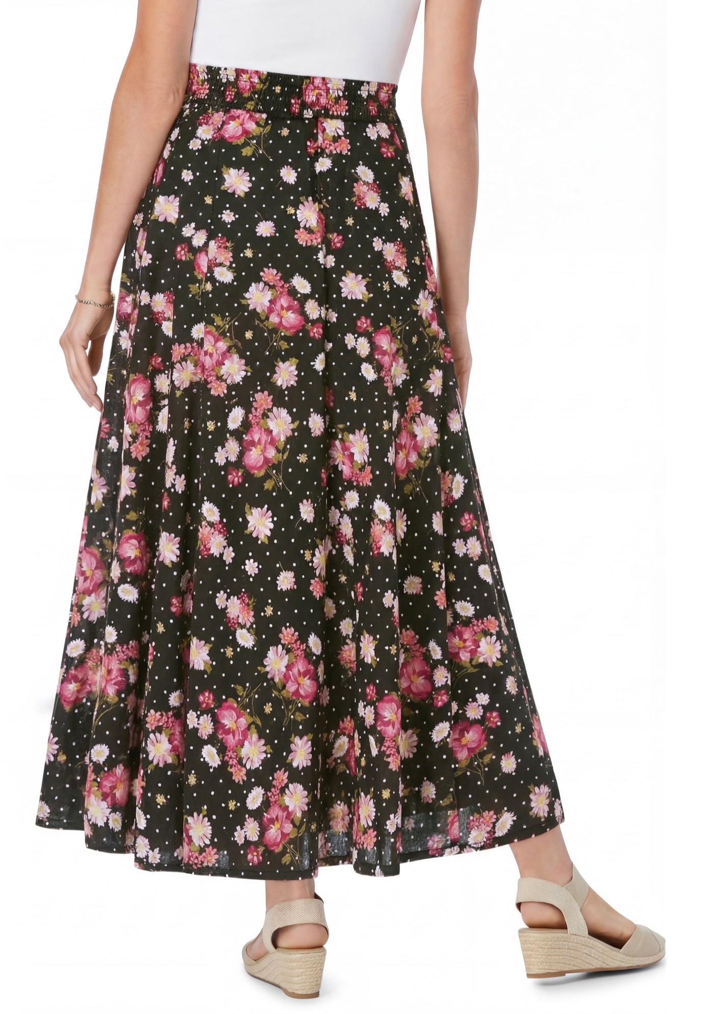 Wide Elastic Waist Skirt image number 1