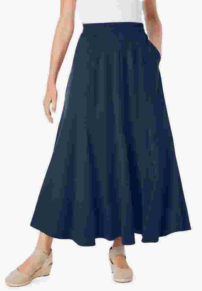 Wide Elastic Waist Skirt image number 0