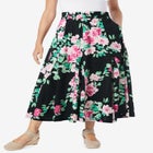 Wide Elastic Waist Skirt image number null
