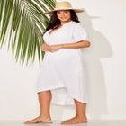 Gauze High-Low Sun Dress Cover Up image number null