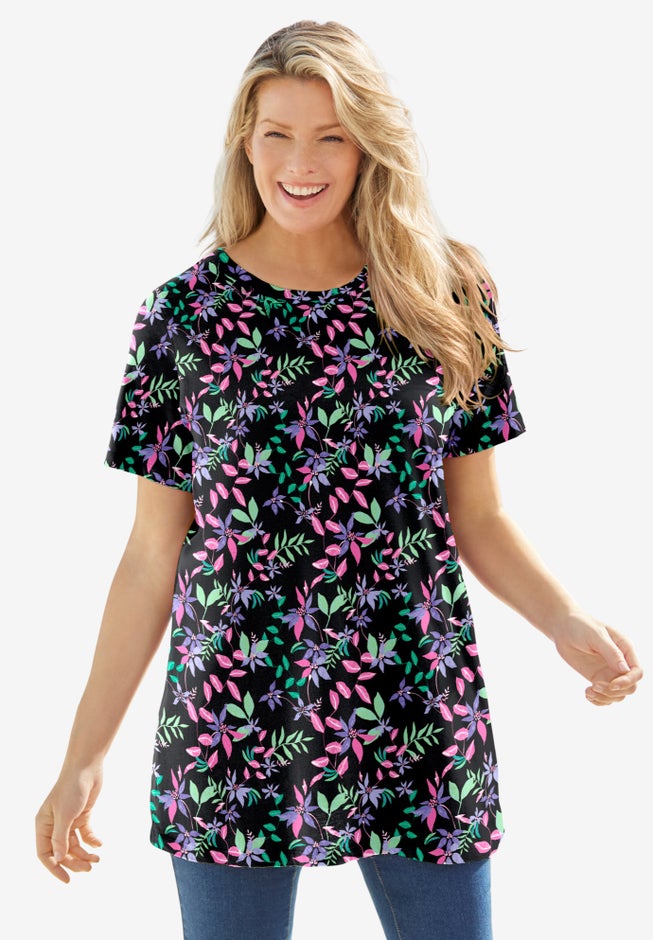 Perfect Printed Crewneck Tunic image number 0